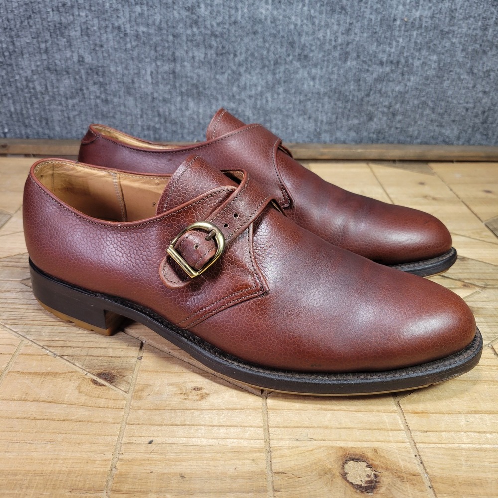 Alden X‎ Arthur Beren Mens 9 B/D Scotch Grain Leather Monk Strap Dress Shoes